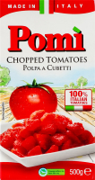Томаты нарезанные кубиками пастеризованные Pomi т/п 500г