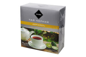 Чай чорний байховий дрібний з ароматом бергамота Бергамот Rioba к/у 50х1.5г