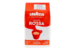 Кофе натуральный жареный в зернах Qualita Rossa Lavazza м/у 1кг
