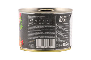 Корм д/собак малих порід Міні з качкою 185г ж/б Рафі