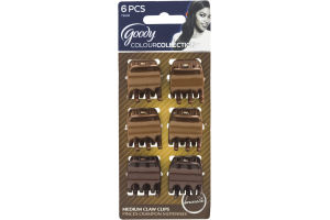 Goody ColourCollection Medium Claw Clips Brunette - 6 CT