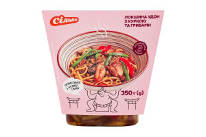 Локшина удон з куркою та грибами