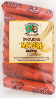 Сосиски вареные Молочные Укрпромпостач-95 в/с м/у 0.63кг