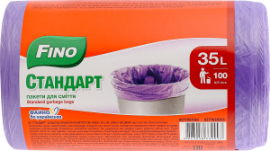 Пакеты для мусора 35л Стандарт Fino 100шт