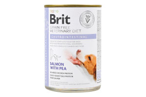 Корм консервированный полнорационный диетический для собак Gastrointestinal Brit ж/б 400г