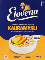 Мюслі вівсяні цільнозернові з ананасом, папаєю та манго Elovena к/у 550г