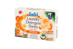 Листы стирального порошка универсальные Тропический Swirl 20шт