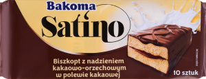 Бісквіт Bakoma Сатіно з горіховою начинкою