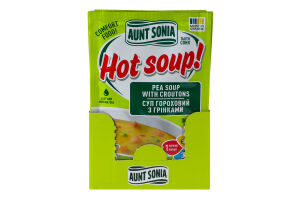Суп гороховий миттєвого приготування з грінками Hot soup! Aunt Sonia м/у 18г