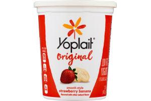Yoplait Original Low Fat Yogurt Smooth Style Strawberry Banana