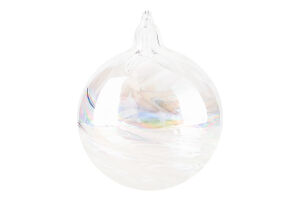 Прикраса ялинкова Вертеп часу скляна 8см 884789