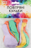 Набір кульок латексних Макарон пастель 25см 10шт Паті Хата