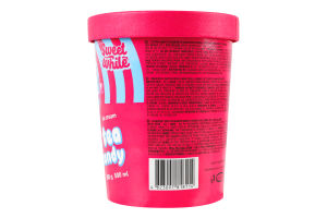 Морозиво зі смаком цукрової вати з кульками типу Bubble tea зі смаком жувальної гумки Rud ст 300г