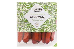 Ковбаски з м'ясом птиці Єгерські М'ясний хутір н/к 1ґ кг