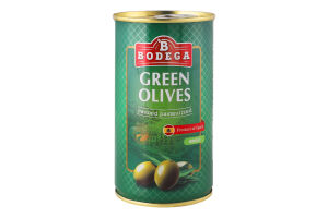 Оливки зеленые с косточками консервированные пастеризованные Bodega ж/б 350г