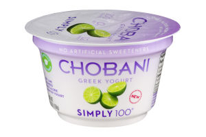 Chobani Simply 100 Non-Fat Greek Yogurt Key Lime Blended