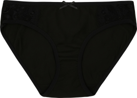 Труси-сліпи жіночі чорні з мереживом р.S-XXL Kosta