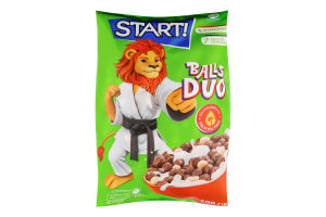 Сніданки сухі зернові Кульки Duo Start! м/у 500г