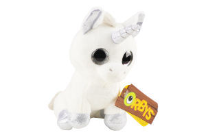 Іграшка м'яка Orbys Єдиноріг сріблястий 18*9*18см