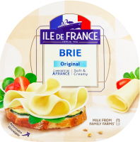 Сир напівтвердий скибочками Брі Original Ile De France лоток 150г