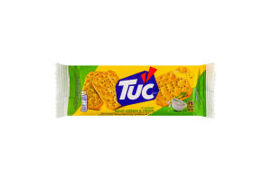 Крекер солоний зі смаком сметани та цибулі Tuc м/у 100г