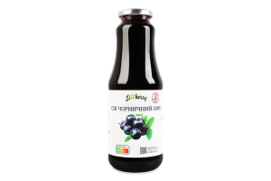 Сік натуральний пастеризований чорничний LiQberry с/пл 1кг