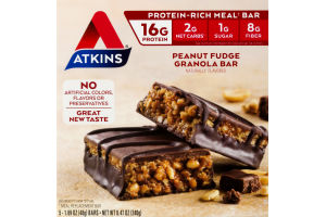 Atkins Peanut Fudge Granola Bar - 5 CT