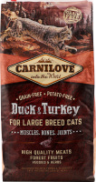 Корм д/котів великих порід з качкою та індичкою сухий 6кг Карнілав
