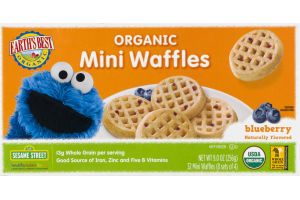 Earth's Best Organic Mini Waffles Blueberry - 32 CT