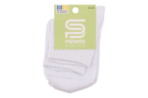 Шкарпетки дит Premier socks вис спорт білі р18-20