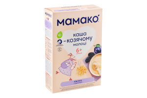 Каша молочна суха для дітей від 6міс швидкорозчинна на козячому молоці вівсяна з чорносливом Мамако к/у 200г