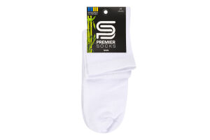 Носки мужские бамбуковая пряжа средний паголенок Premier socks 29 белый