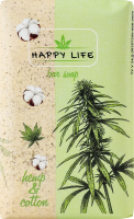 Мило тверде Конопля і бавовна Happy Life 180г