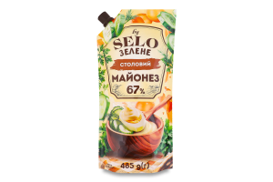 Майонез 67% Столовый Selo Зелене д/п 485г