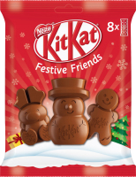 Набор фигур из молочного шоколада с начинкой, рисовыми криспами и кусочками вафель Праздничные друзья Kit Kat м/у 65г