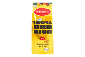 Кава натуральна смажена в зернах Espresso blend Gemini в/с м/у 1кг