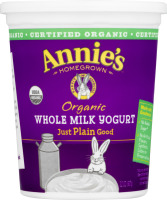 Annie's Homegrown Organic Whole Milk Yogurt Just Plain Good