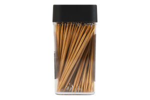 Зубочистки бамбуковые карбонизированные Black&White Добра господарочка 150шт