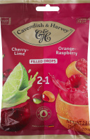 Конфеты с фруктовой начинкой Вишня-лайм и Апельсин-малина Cavendish&Harvey м/у 75г