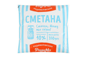 Сметана 10% РадиМо м/у 350г