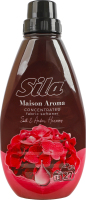 Кондиционер-смягчитель для тканей концентрированный Silk&Amber harmony Maison aroma Sila 800мл