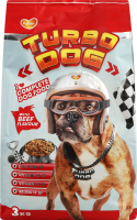 Корм сухий повнораціонний для дорослих собак зі смаком яловичини Turbo Dog м/у 3кг
