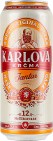 Пиво 0.5л 5.2% світле янтарне пастеризоване фільтроване Karlova Krcma з/б