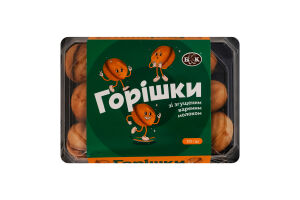 Печиво здобне пісочно-виїмкове Горішки зі згущеним вареним молоком БКК п/у 325г