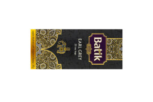 Чай черный цейлонский байховый мелкий с ароматом бергамота Эрл Грей Gold Batik в/с к/у 25х2г