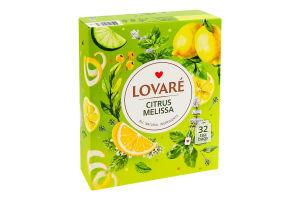 Бленд чая травяного и зеленого байхового мелкого с ароматом лимона Citrus Melissa Lovare к/у 32х1.5г
