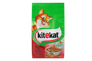 Корм сухой полнорационный для взрослых котов С говядиной и овощами KiteKat м/у 300г