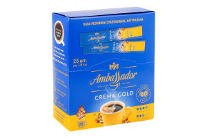 Кава Crema Gold розчинна 25*1,8г стік Ambassador