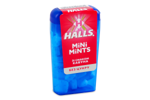 Конфеты со вкусом арбуза без сахара с подсластителями Mini Mints Halls п/у 12.5г