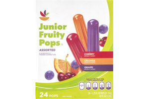 Ahold Junior Fruity Pops Assorted - 24 CT